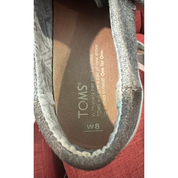 TOMS Altair Light Gray Wool Felt Slip On Sneaker Shoes Size 8 - Picture 10 of 12